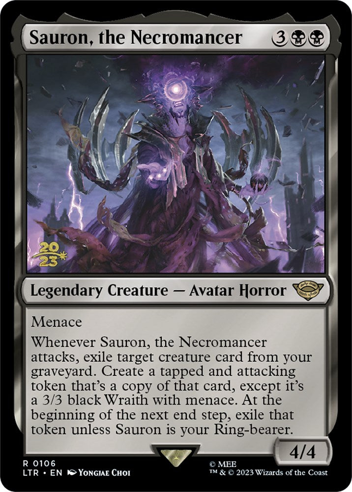 Sauron, the Necromancer [The Lord of the Rings: Tales of Middle-Earth Prerelease Promos] MTG Single Magic: The Gathering | Red Claw Gaming
