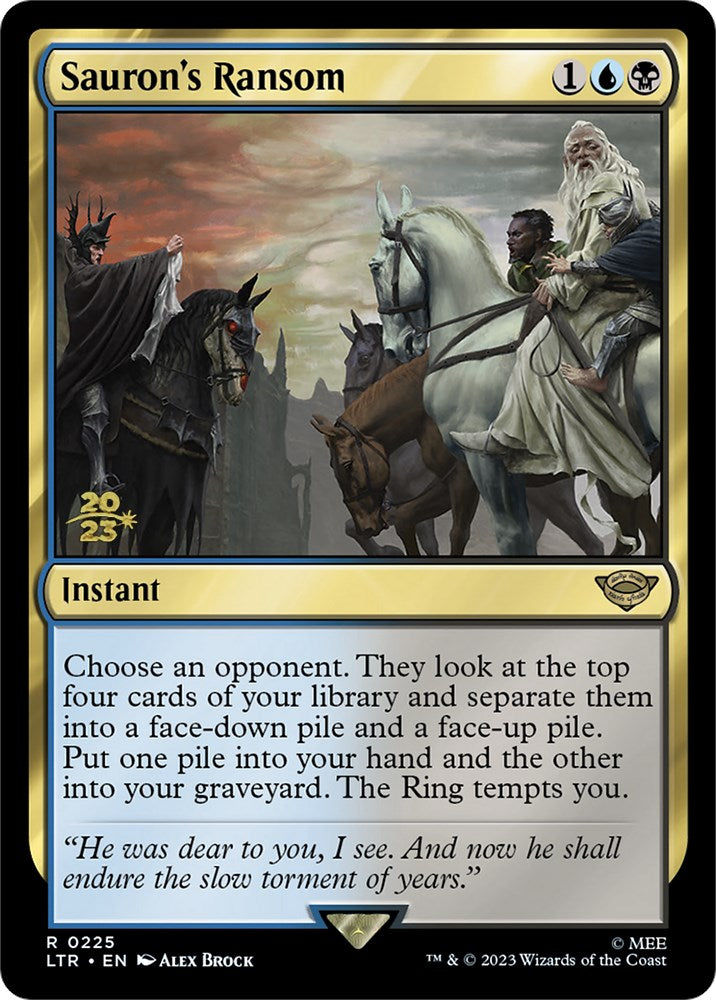 Sauron's Ransom [The Lord of the Rings: Tales of Middle-Earth Prerelease Promos] MTG Single Magic: The Gathering | Red Claw Gaming