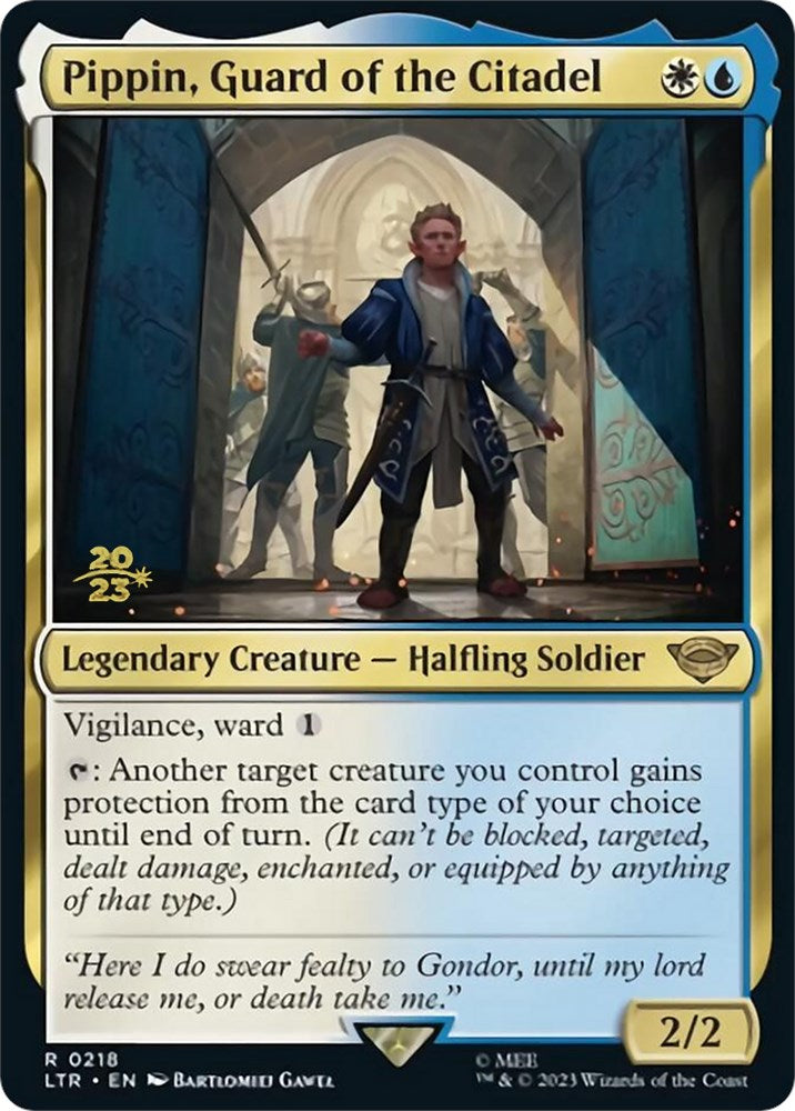 Pippin, Guard of the Citadel [The Lord of the Rings: Tales of Middle-Earth Prerelease Promos] MTG Single Magic: The Gathering | Red Claw Gaming
