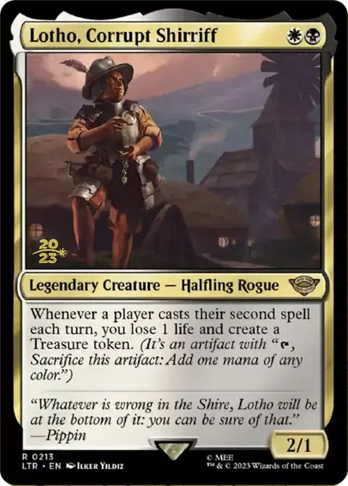 Lotho, Corrupt Shirriff [The Lord of the Rings: Tales of Middle-Earth Prerelease Promos] MTG Single Magic: The Gathering | Red Claw Gaming