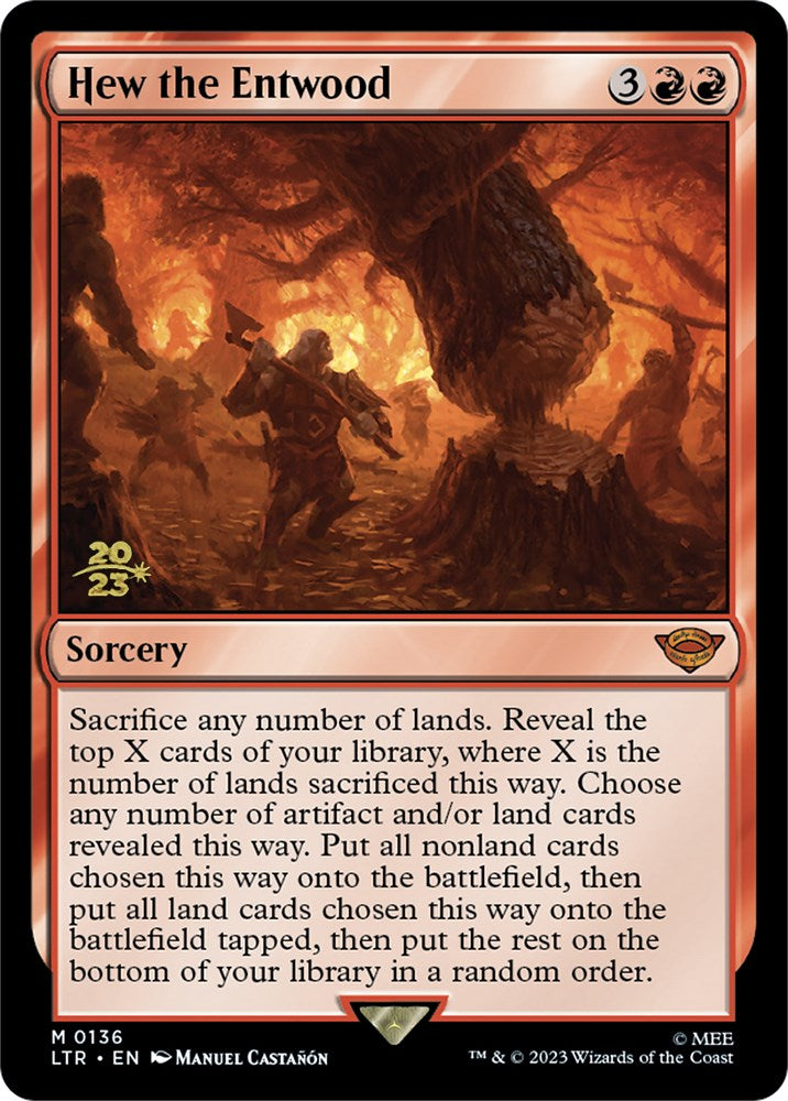 Hew the Entwood [The Lord of the Rings: Tales of Middle-Earth Prerelease Promos] MTG Single Magic: The Gathering | Red Claw Gaming