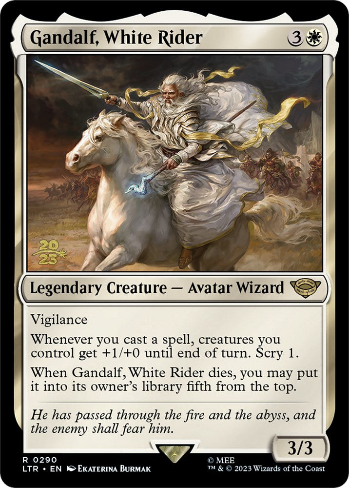 Gandalf, White Rider [The Lord of the Rings: Tales of Middle-Earth Prerelease Promos] MTG Single Magic: The Gathering | Red Claw Gaming