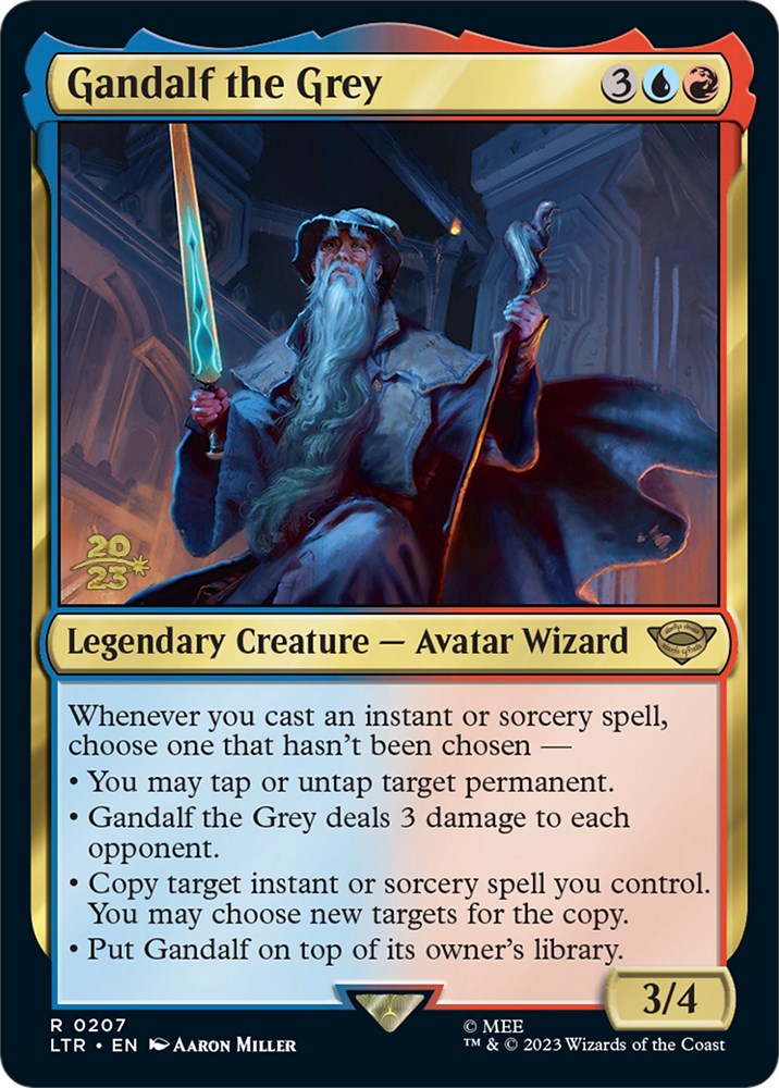 Gandalf the Grey [The Lord of the Rings: Tales of Middle-Earth Prerelease Promos] MTG Single Magic: The Gathering | Red Claw Gaming