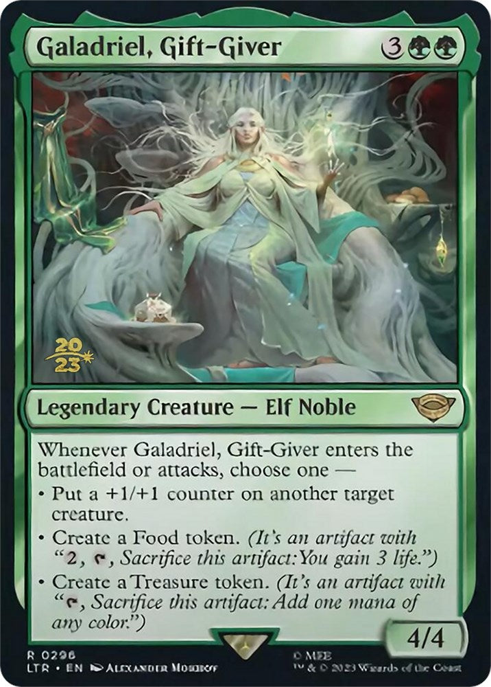 Galadriel, Gift-Giver [The Lord of the Rings: Tales of Middle-Earth Prerelease Promos] MTG Single Magic: The Gathering | Red Claw Gaming