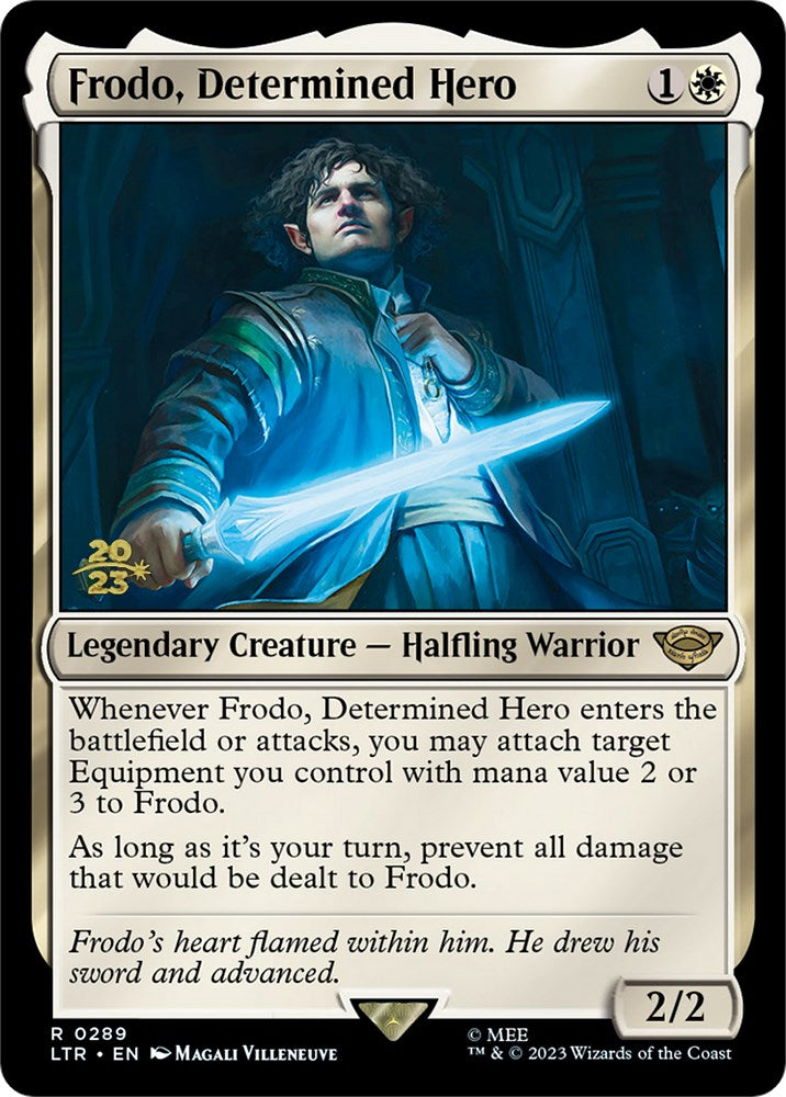 Frodo, Determined Hero [The Lord of the Rings: Tales of Middle-Earth Prerelease Promos] MTG Single Magic: The Gathering | Red Claw Gaming