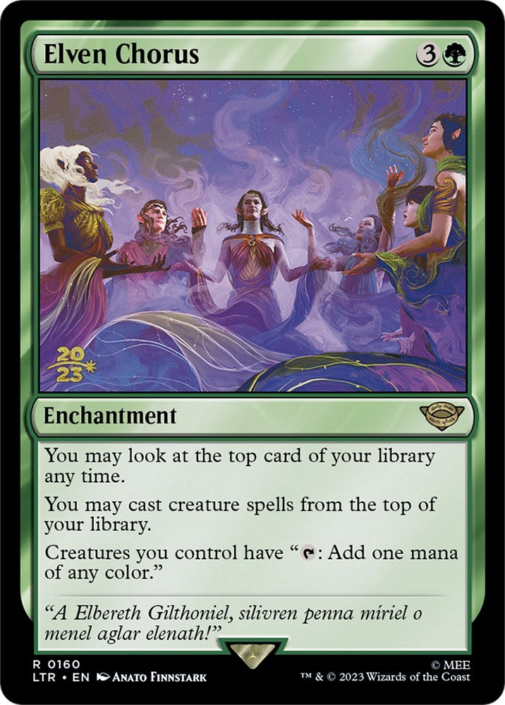 Elven Chorus [The Lord of the Rings: Tales of Middle-Earth Prerelease Promos] MTG Single Magic: The Gathering | Red Claw Gaming