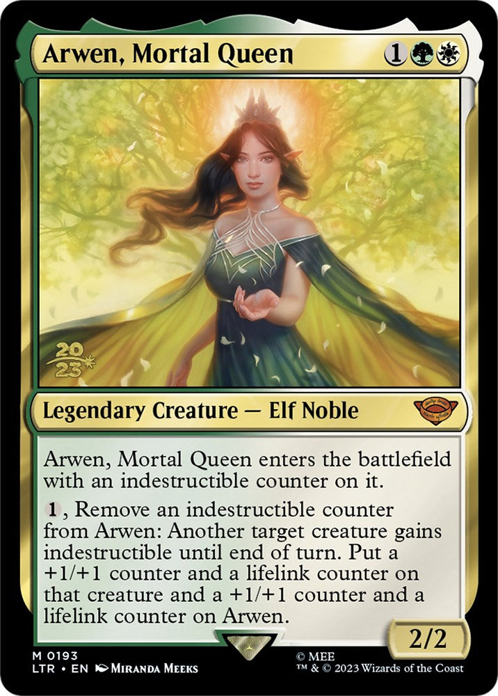 Arwen, Mortal Queen [The Lord of the Rings: Tales of Middle-Earth Prerelease Promos] MTG Single Magic: The Gathering | Red Claw Gaming
