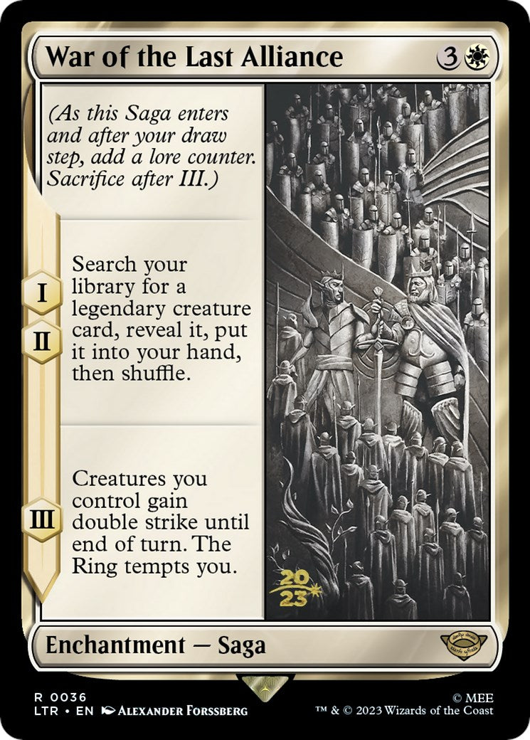 War of the Last Alliance [The Lord of the Rings: Tales of Middle-Earth Prerelease Promos] MTG Single Magic: The Gathering | Red Claw Gaming
