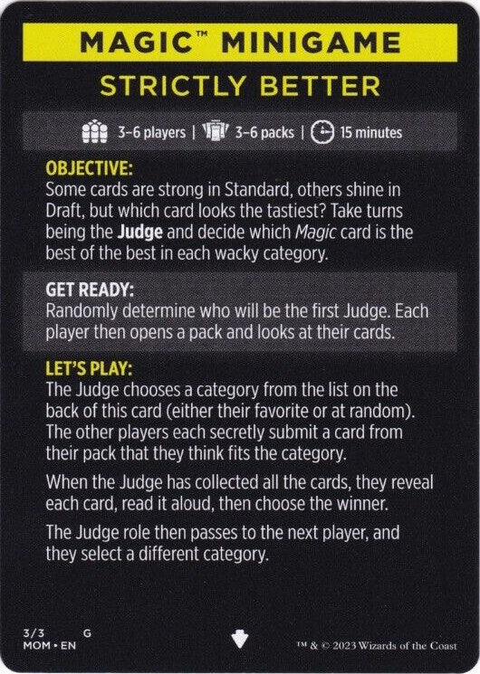 Strictly Better (Magic Minigame) [March of the Machine Minigame] MTG Single Magic: The Gathering | Red Claw Gaming
