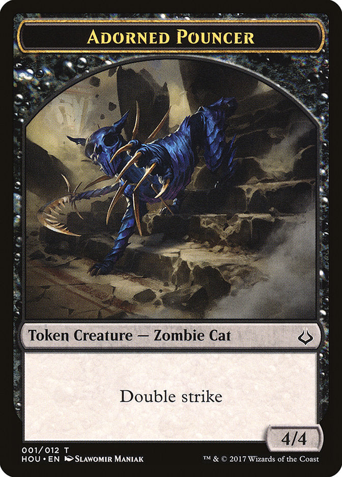 Adorned Pouncer Token [Hour of Devastation Tokens] MTG Single Magic: The Gathering | Red Claw Gaming