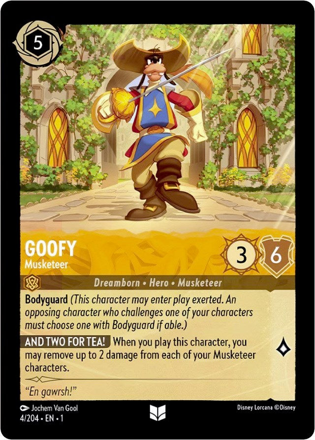 Goofy - Musketeer (4/204) [The First Chapter] Lorcana Single Disney | Red Claw Gaming