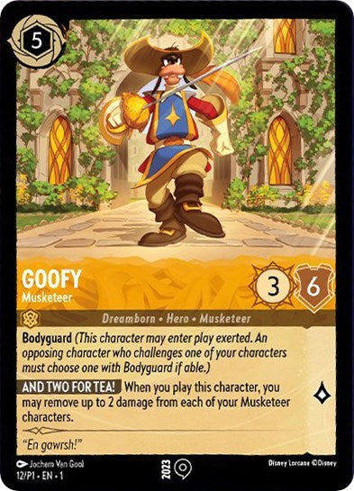 Goofy - Musketeer (12/P1) [Promo Cards] Lorcana Single Disney | Red Claw Gaming