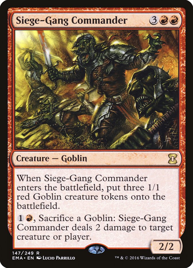 Siege-Gang Commander [Eternal Masters] MTG Single Magic: The Gathering | Red Claw Gaming