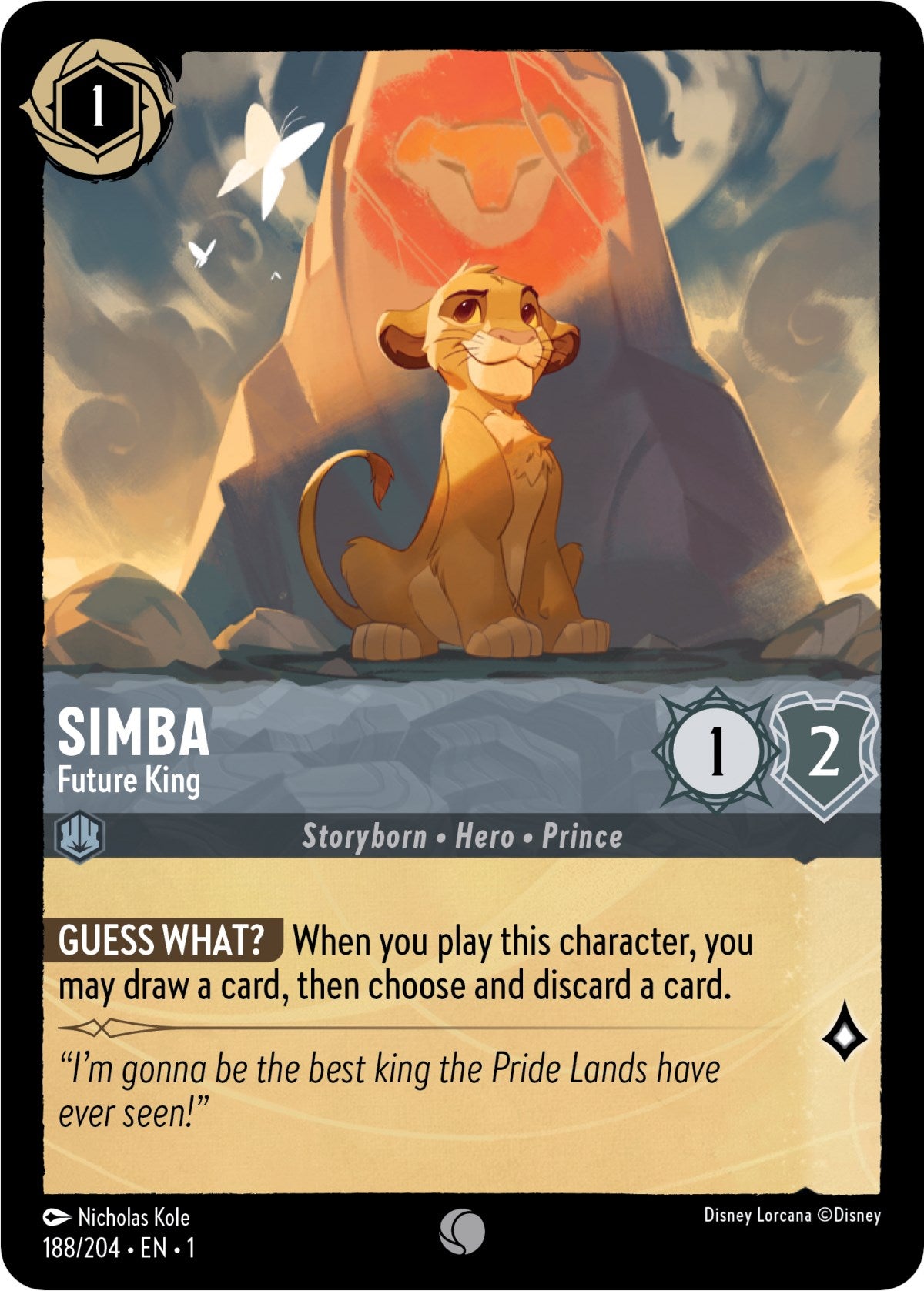 Simba - Future King (188/204) [The First Chapter] Lorcana Single Disney | Red Claw Gaming