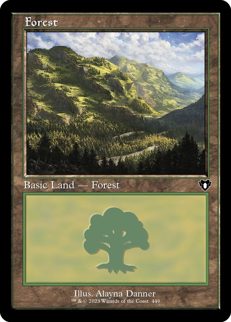 Forest (449) (Retro) [Commander Masters] MTG Single Magic: The Gathering | Red Claw Gaming