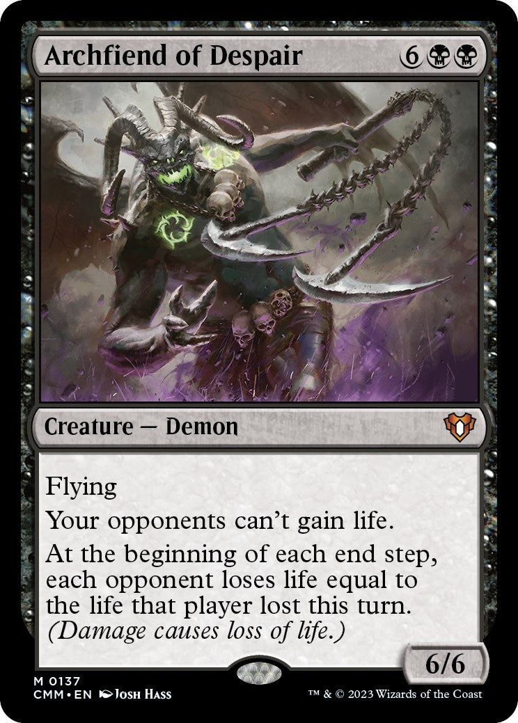 Archfiend of Despair [Commander Masters] MTG Single Magic: The Gathering    | Red Claw Gaming