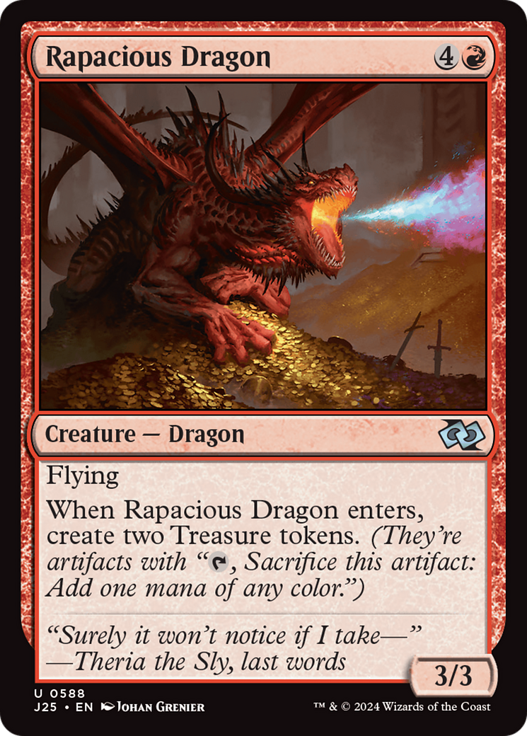 Rapacious Dragon [Foundations Jumpstart] MTG Single Magic: The Gathering | Red Claw Gaming