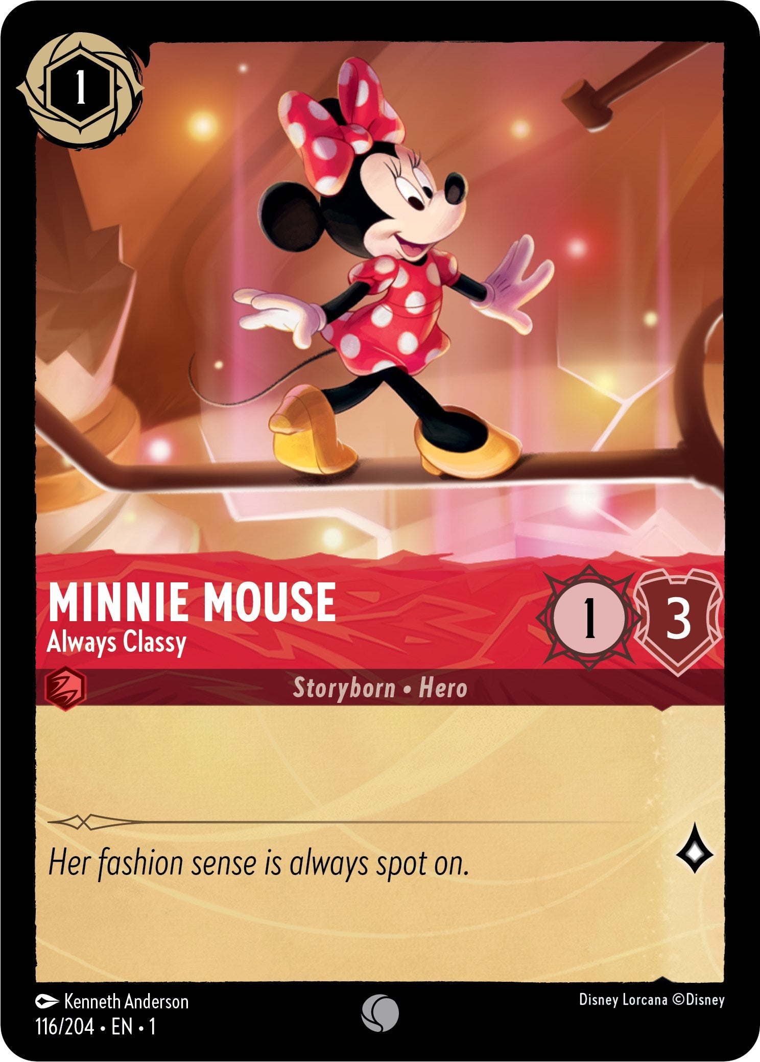 Minnie Mouse - Always Classy (116/204) [The First Chapter] Lorcana Single Disney | Red Claw Gaming