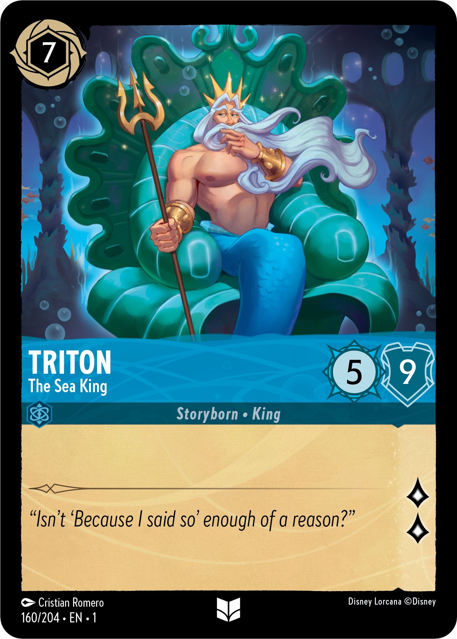 Triton - The Sea King (160/204) [The First Chapter] Lorcana Single Disney | Red Claw Gaming