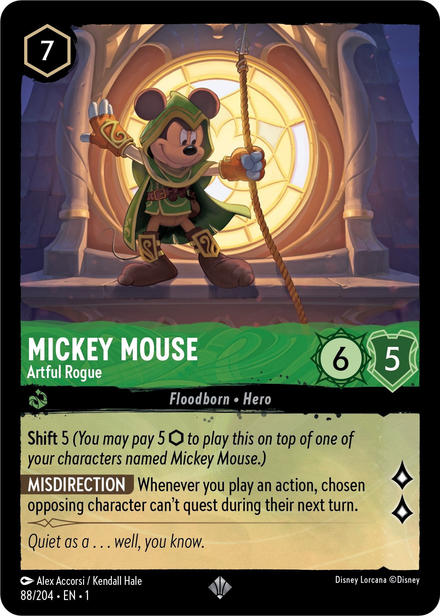 Mickey Mouse - Artful Rogue (88/204) [The First Chapter] Lorcana Single Disney | Red Claw Gaming