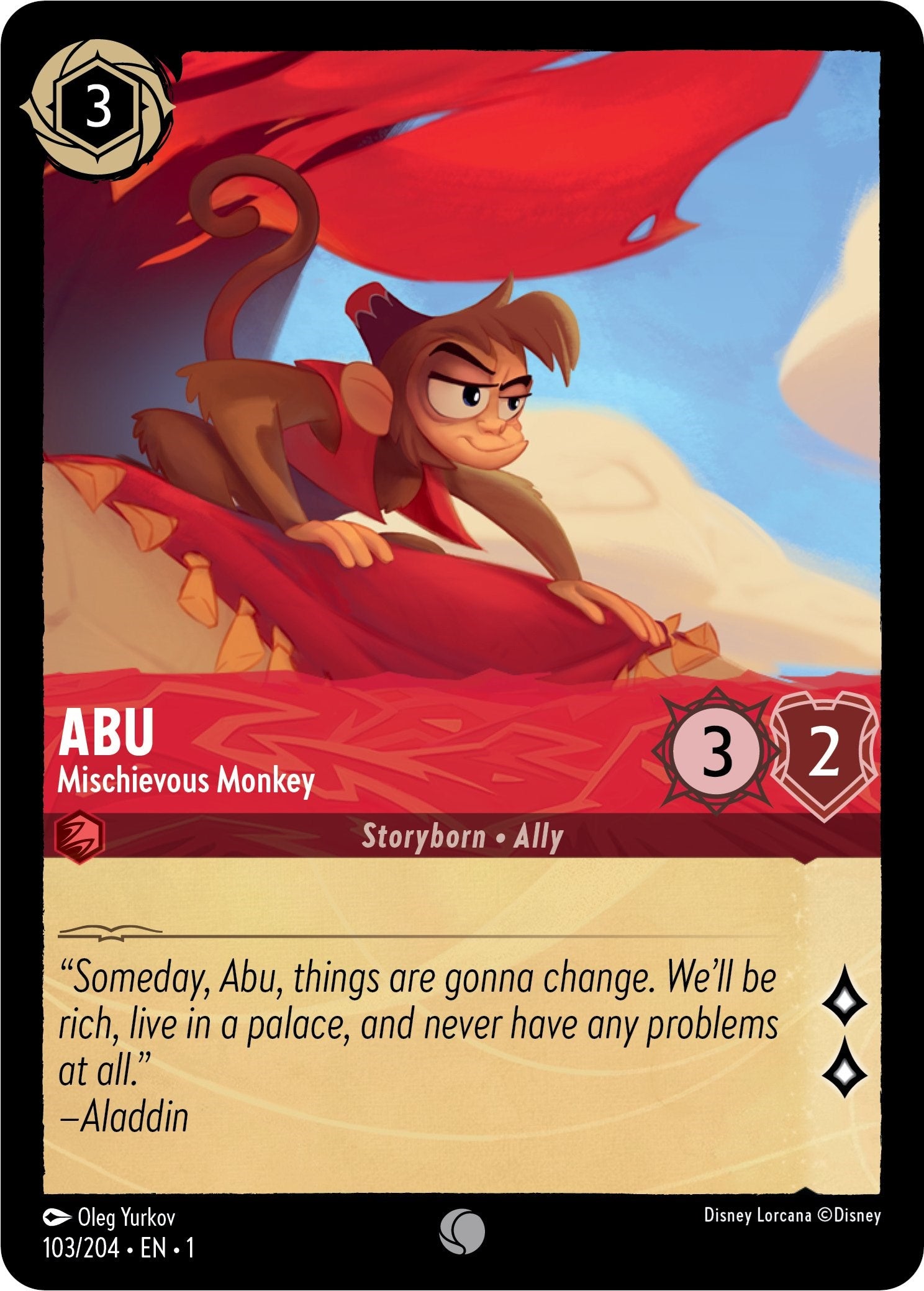 Abu - Mischievous Monkey (103/204) [The First Chapter] Lorcana Single Disney | Red Claw Gaming