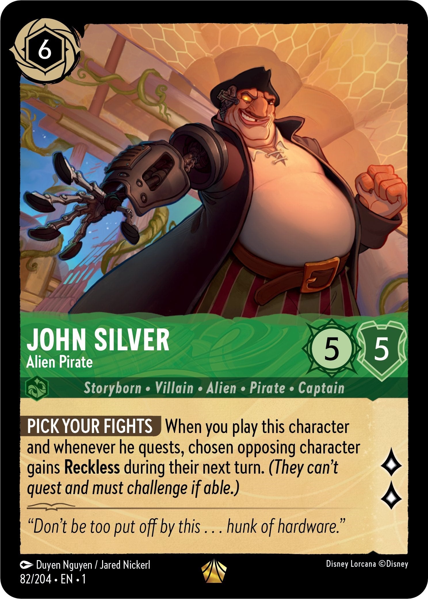 John Silver - Alien Pirate (82/204) [The First Chapter] Lorcana Single Disney    | Red Claw Gaming