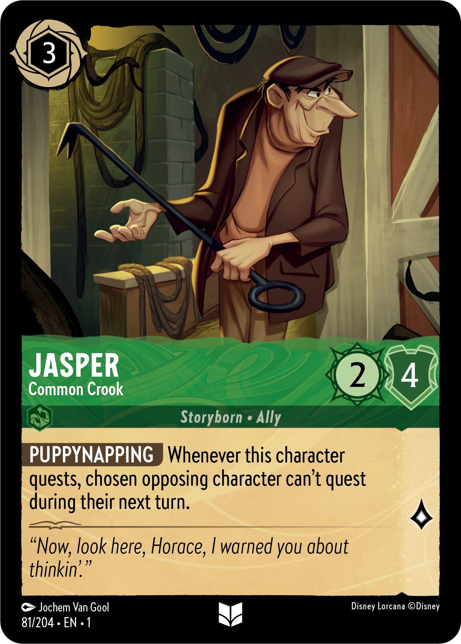 Jasper - Common Crook (81/204) [The First Chapter] Lorcana Single Disney | Red Claw Gaming