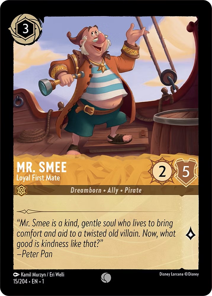 Mr. Smee - Loyal First Mate (15/204) [The First Chapter] Lorcana Single Disney | Red Claw Gaming