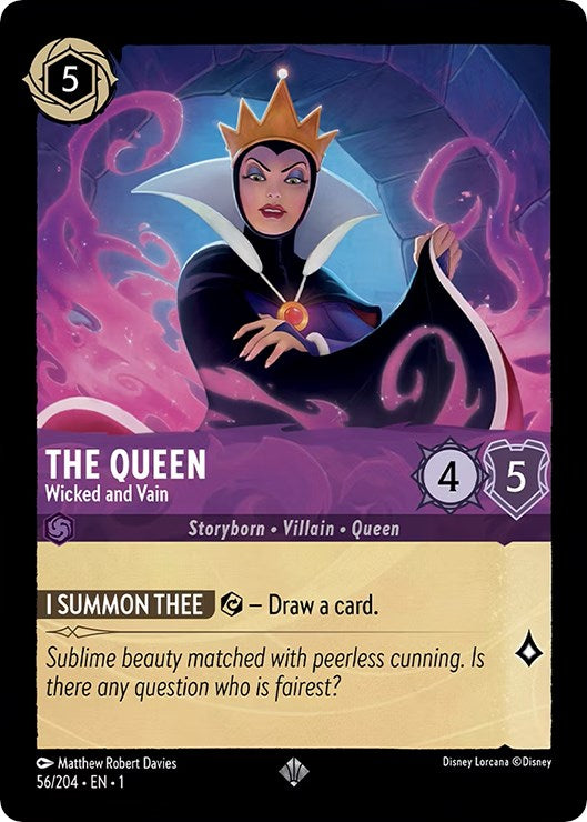 The Queen - Wicked and Vain (56/204) [The First Chapter] Lorcana Single Disney | Red Claw Gaming