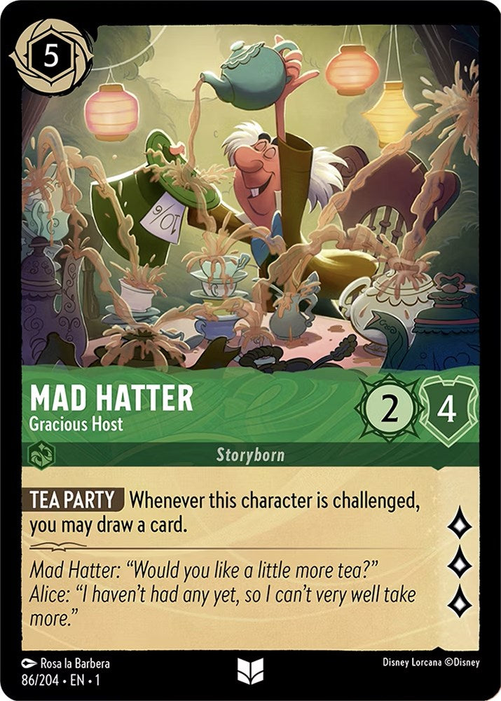 Mad Hatter - Gracious Host (86/204) [The First Chapter] Lorcana Single Disney | Red Claw Gaming