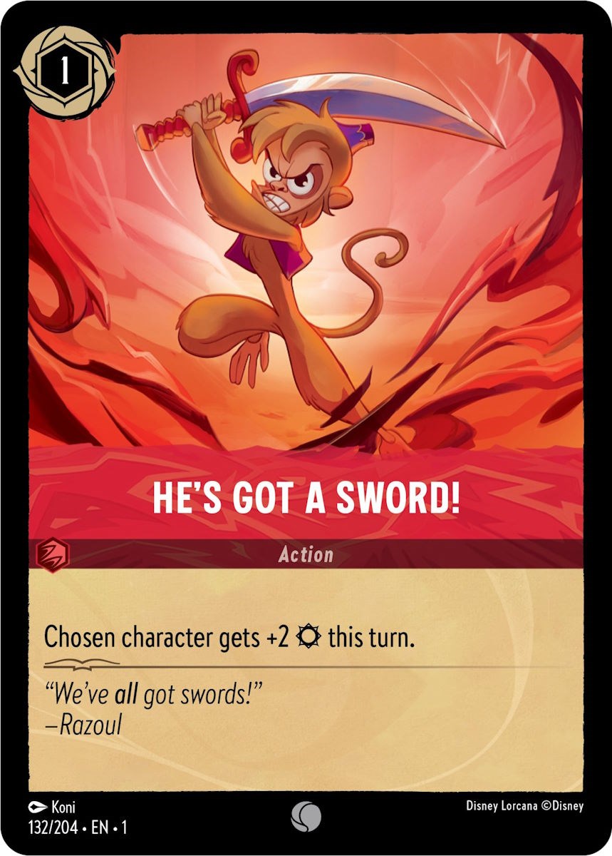 He's Got A Sword! (132/204) [The First Chapter] Lorcana Single Disney | Red Claw Gaming