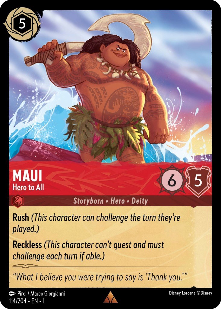 Maui - Hero to All (114/204) [The First Chapter] Lorcana Single Disney | Red Claw Gaming