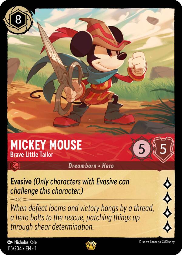 Mickey Mouse - Brave Little Tailor (115/204) [The First Chapter] Lorcana Single Disney | Red Claw Gaming