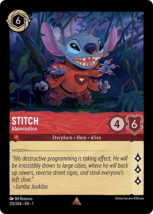 Stitch - Abomination (125/204) [The First Chapter] Lorcana Single Disney | Red Claw Gaming