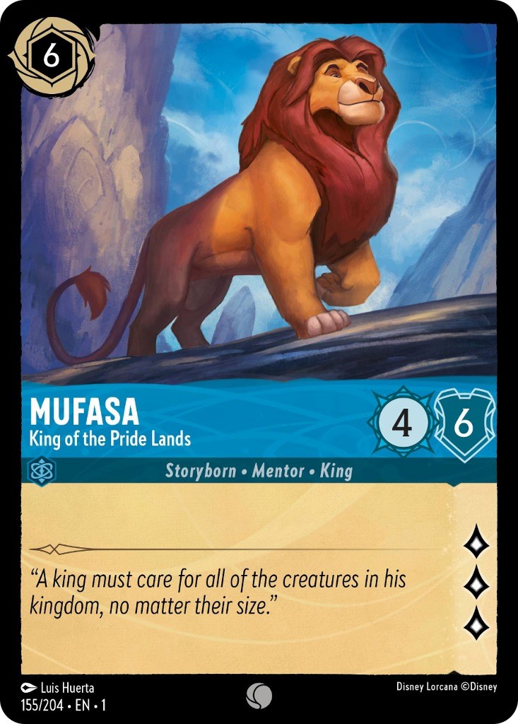 Mufasa - King of the Pride Lands (155/204) [The First Chapter] Lorcana Single Disney | Red Claw Gaming
