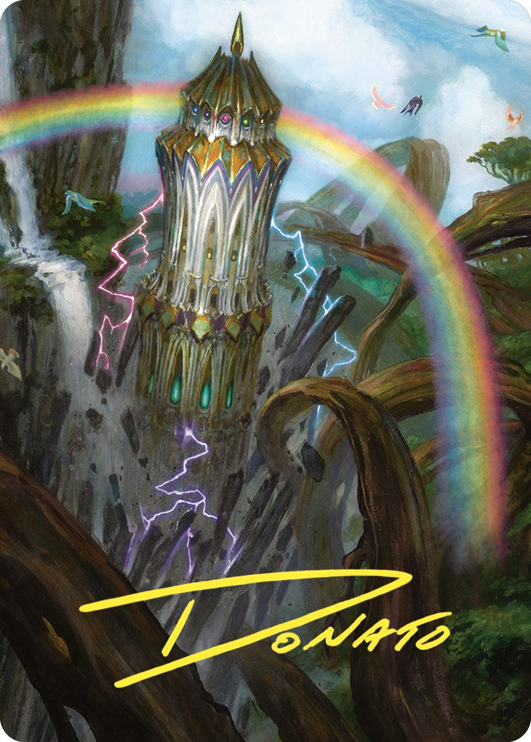 Command Tower Art Card (Gold-Stamped Signature) [Commander Masters Art Series] MTG Single Magic: The Gathering | Red Claw Gaming