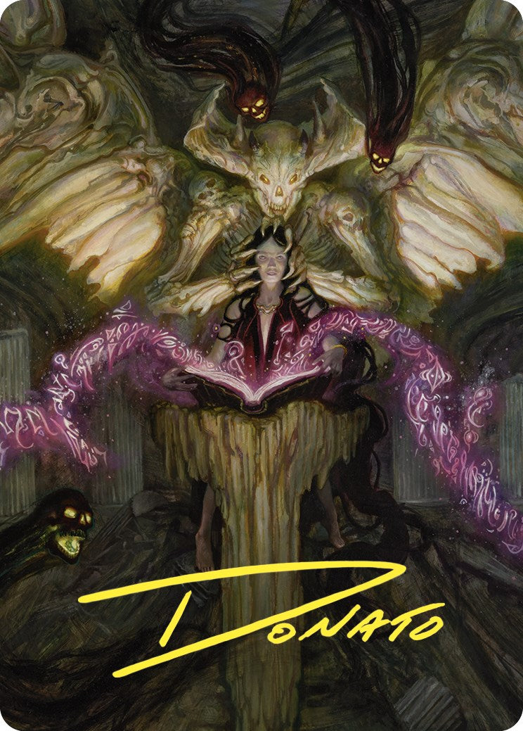 Demonic Tutor Art Card (Gold-Stamped Signature) [Commander Masters Art Series] MTG Single Magic: The Gathering | Red Claw Gaming