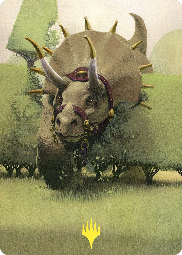 Regal Behemoth Art Card (Gold-Stamped) [Commander Masters Art Series] MTG Single Magic: The Gathering | Red Claw Gaming