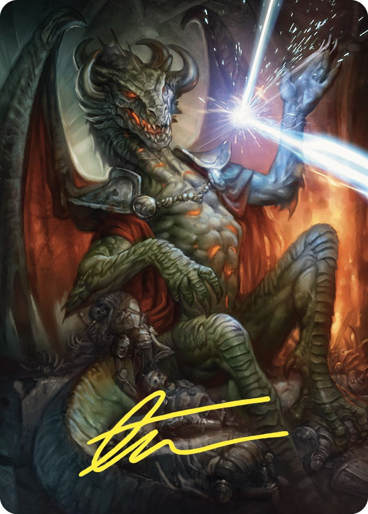 Deflecting Swat Art Card (Gold-Stamped Signature) [Commander Masters Art Series] MTG Single Magic: The Gathering | Red Claw Gaming
