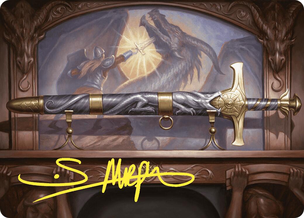 Ancestral Blade Art Card (Gold-Stamped Signature) [Commander Masters Art Series] MTG Single Magic: The Gathering | Red Claw Gaming