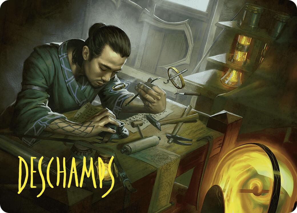 Renowned Weaponsmith Art Card (Gold-Stamped Signature) [Commander Masters Art Series] MTG Single Magic: The Gathering | Red Claw Gaming