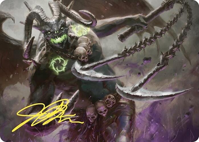 Archfiend of Despair Art Card (Gold-Stamped Signature) [Commander Masters Art Series] MTG Single Magic: The Gathering | Red Claw Gaming