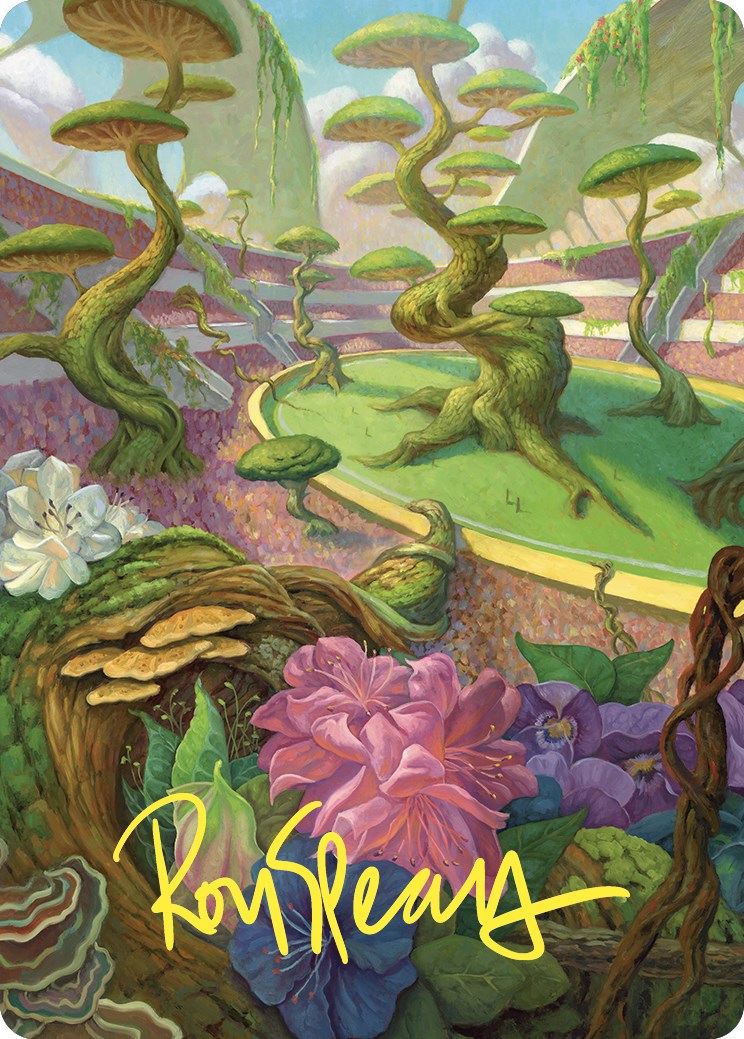 Undergrowth Stadium Art Card (Gold-Stamped Signature) [Commander Masters Art Series] MTG Single Magic: The Gathering | Red Claw Gaming