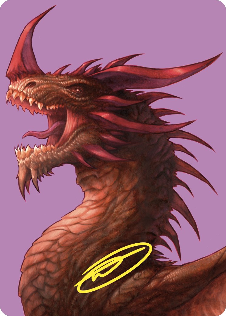 The Ur-Dragon Art Card (Gold-Stamped Signature) [Commander Masters Art Series] MTG Single Magic: The Gathering | Red Claw Gaming