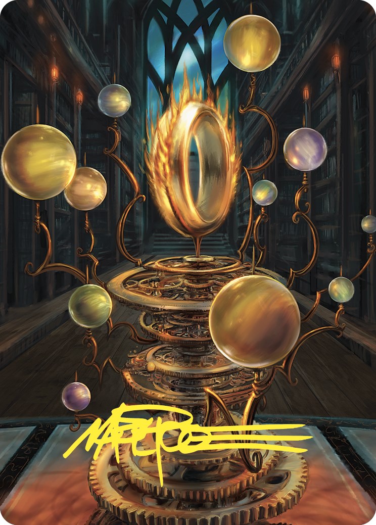 Sol Ring Art Card (Gold-Stamped Signature) [Commander Masters Art Series] MTG Single Magic: The Gathering | Red Claw Gaming