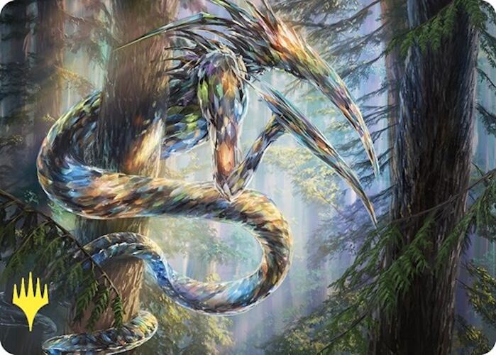 Gemhide Sliver Art Card (Gold-Stamped) [Commander Masters Art Series] MTG Single Magic: The Gathering | Red Claw Gaming