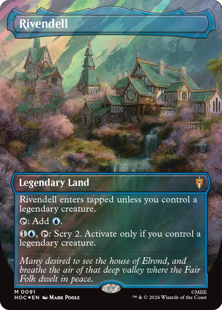 Rivendell (Borderless) (Surge Foil) [The Hobbit: Eternal-Legal] MTG Single Magic: The Gathering | Red Claw Gaming