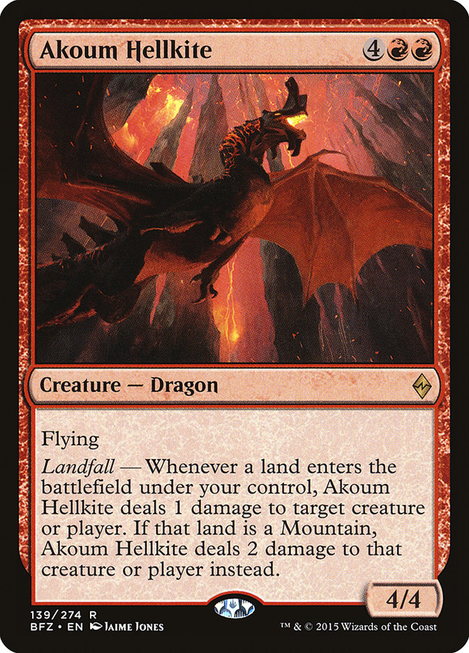 Akoum Hellkite [Battle for Zendikar] MTG Single Magic: The Gathering | Red Claw Gaming