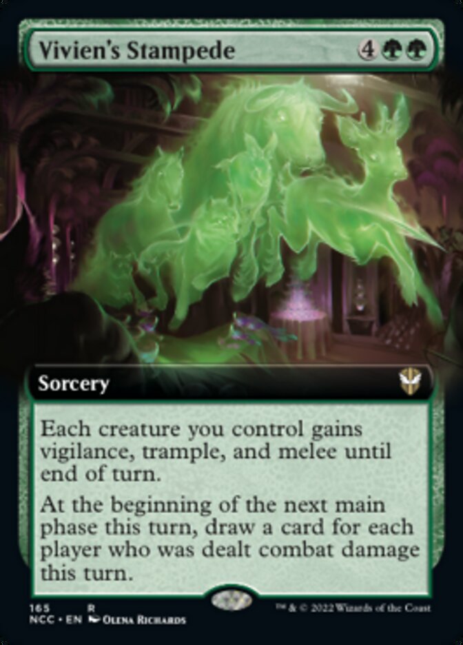 Vivien's Stampede (Extended Art) [Streets of New Capenna Commander] MTG Single Magic: The Gathering | Red Claw Gaming