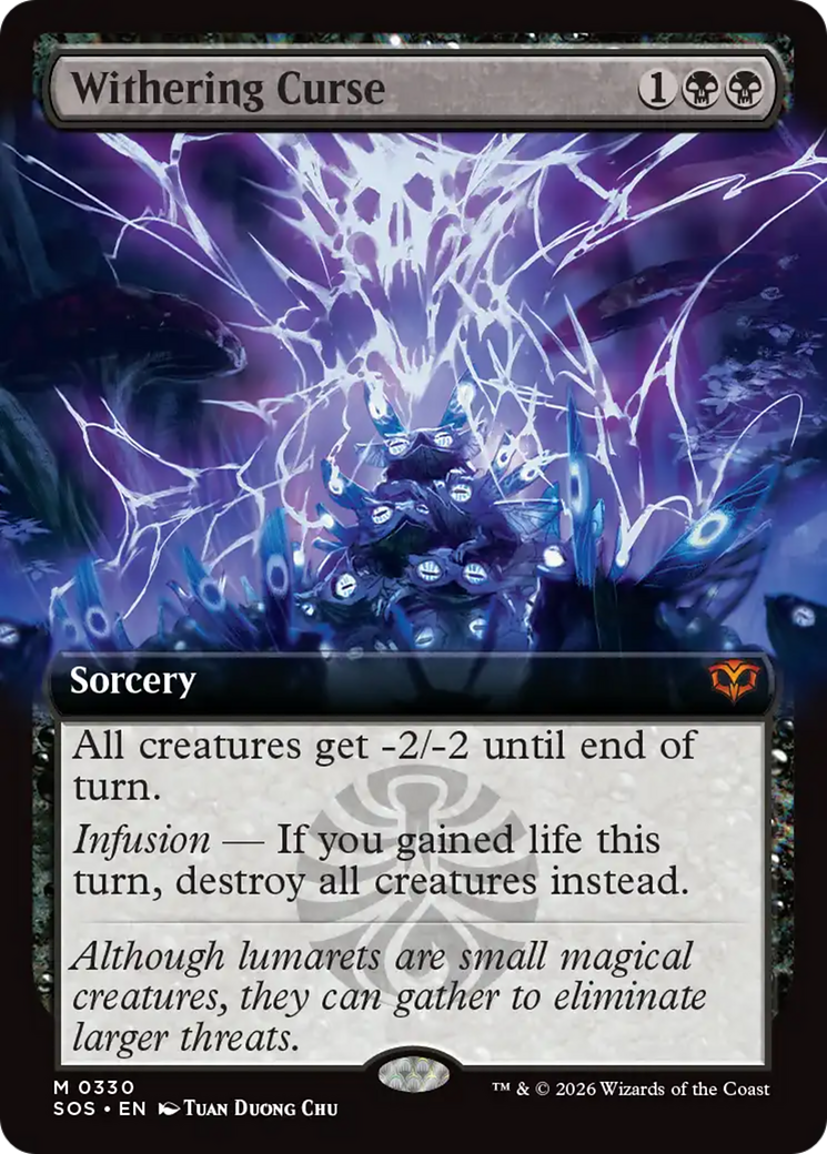 Withering Curse (Extended Art) [Secrets of Strixhaven] MTG Single Magic: The Gathering | Red Claw Gaming